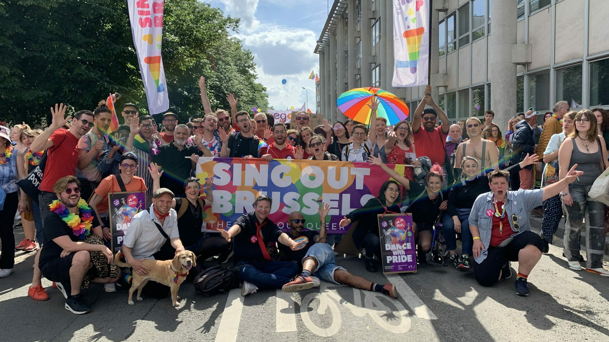 Celebrating our Pride in the Brussels streets! - Sing Out Brussels!