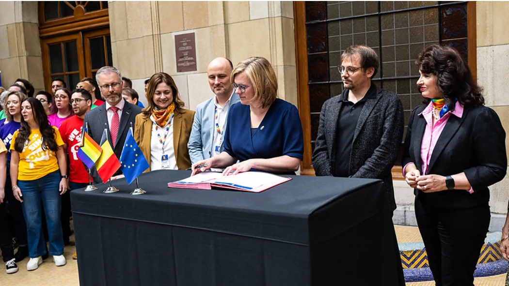 Sing Out associated with the signing of a European commitment to LGBTQI+ rights